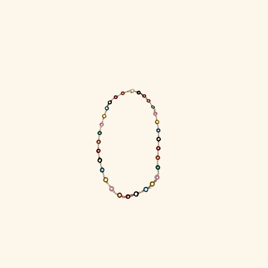 Enamel Color Circle Necklace