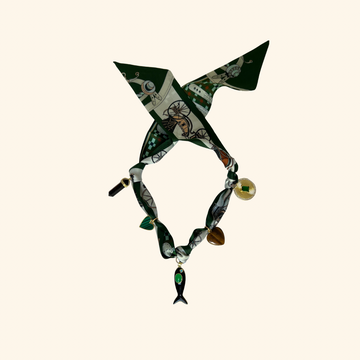 Green Sea Spirit Scarf Necklace