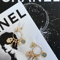 Cosmic Drop Hoop Earrings