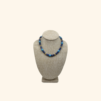 Azure & Gold Beach Beads Necklace