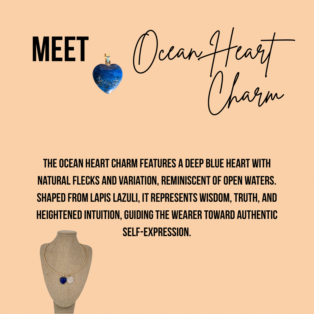 Ocean Heart Charm
