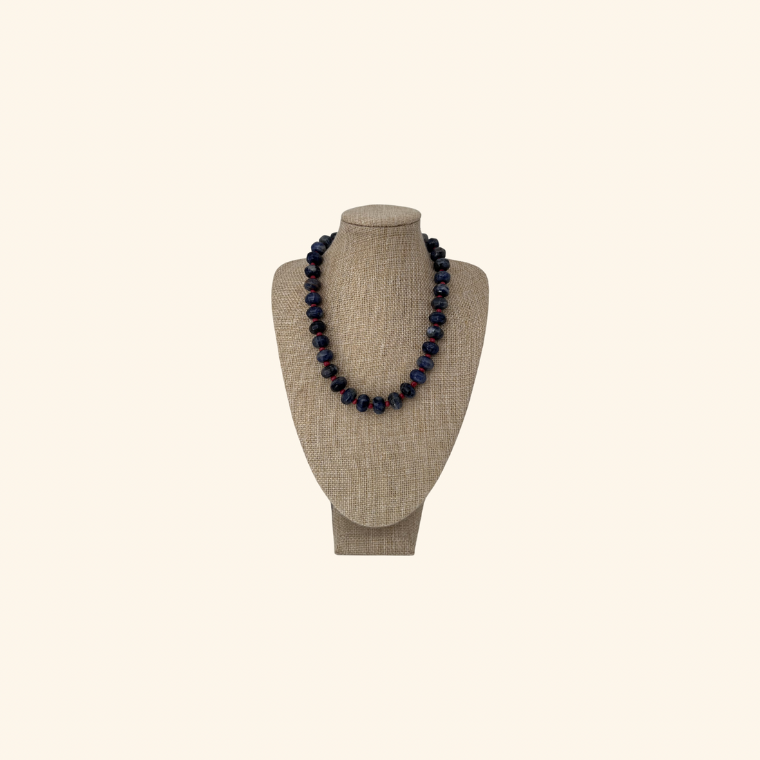 Midnight Navy Tide Beach Beads Necklace