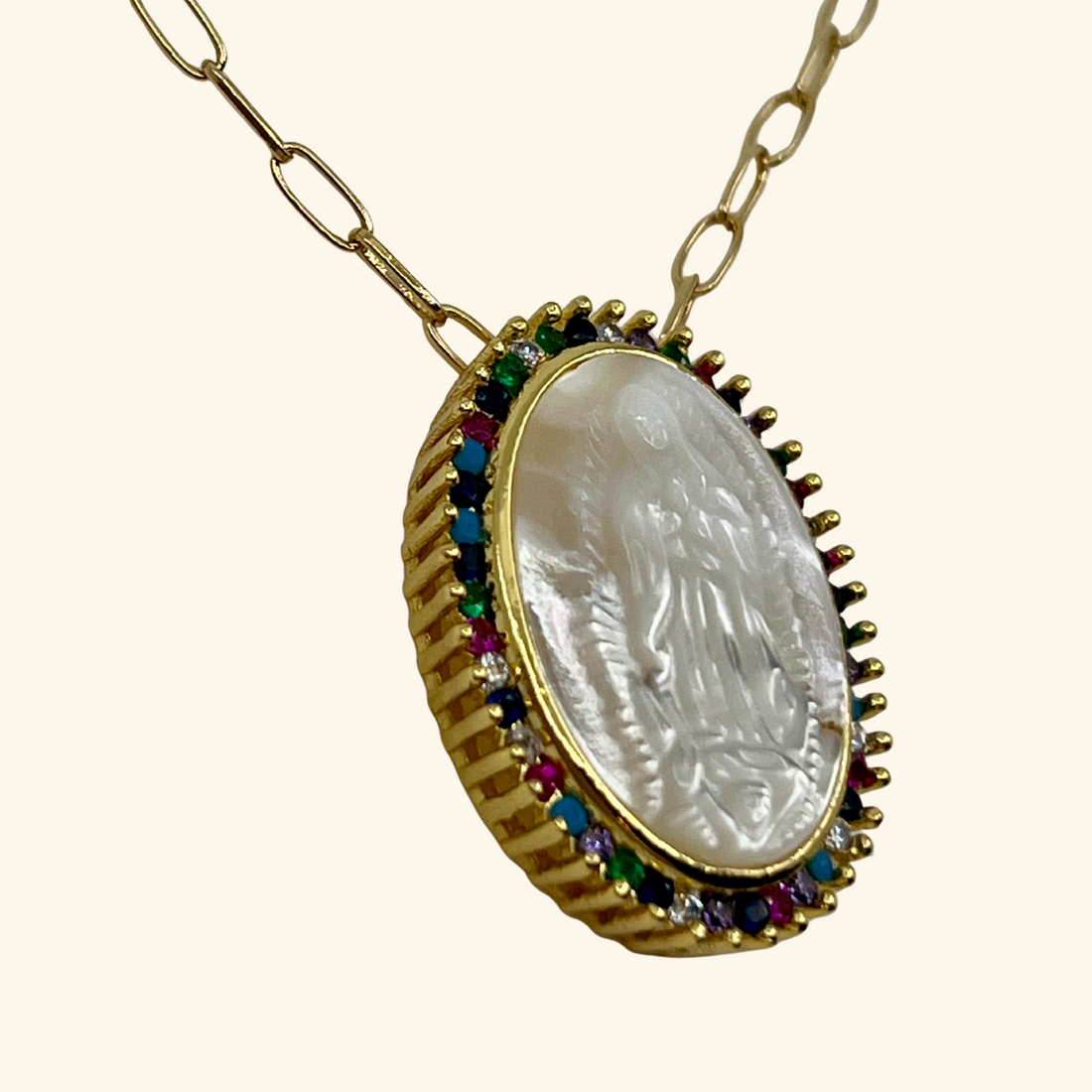 Guadalupe Mother-of-Pearl Necklace
