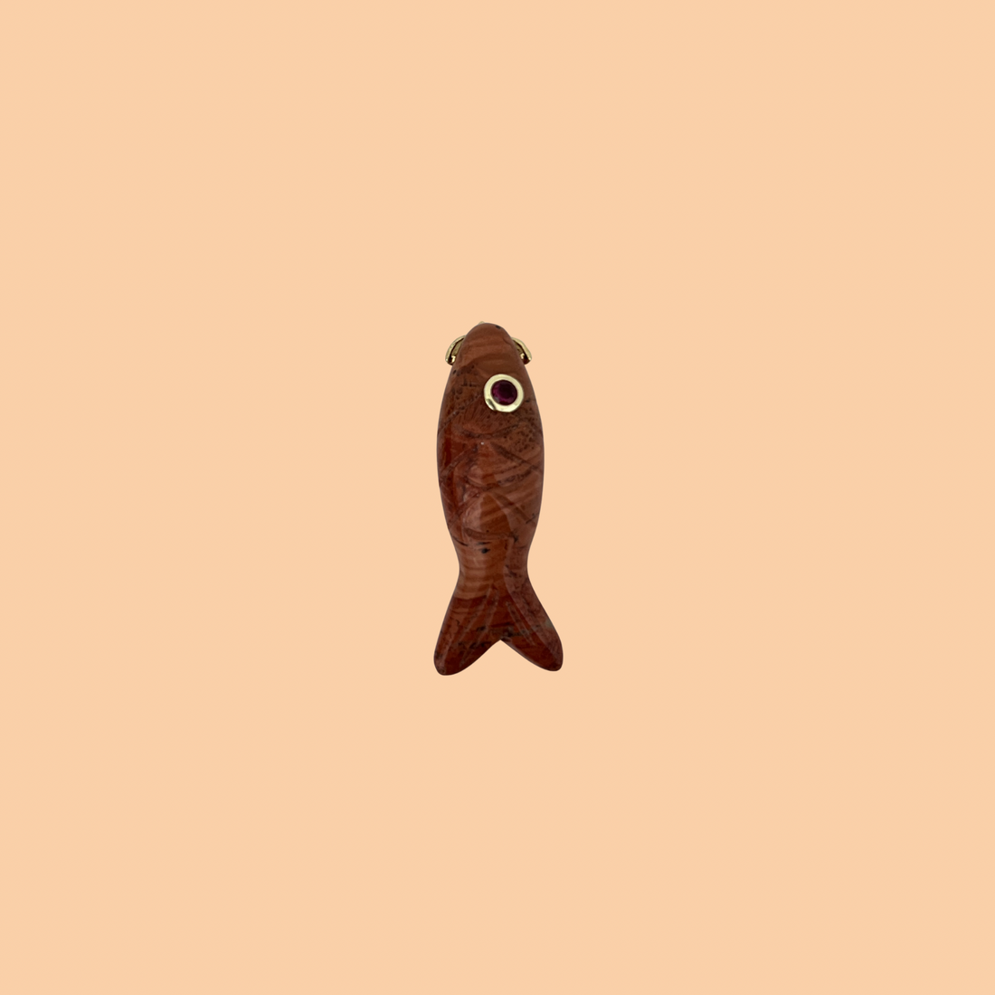 Carved Carnelian Fish Charm