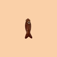 Carved Carnelian Fish Charm