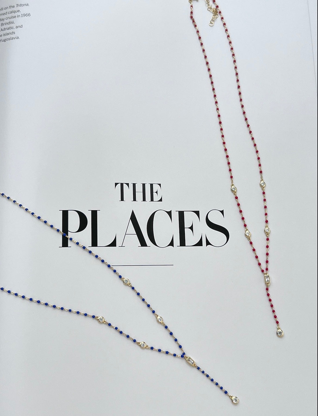 Red Diamond Lariat Necklace