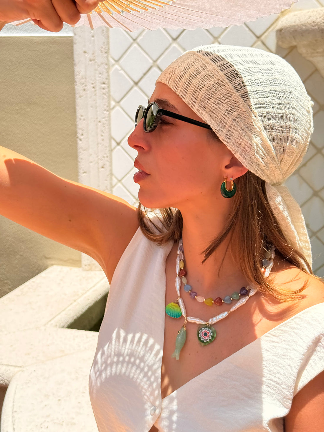 Seaside Treasure Stick Pearl Necklace