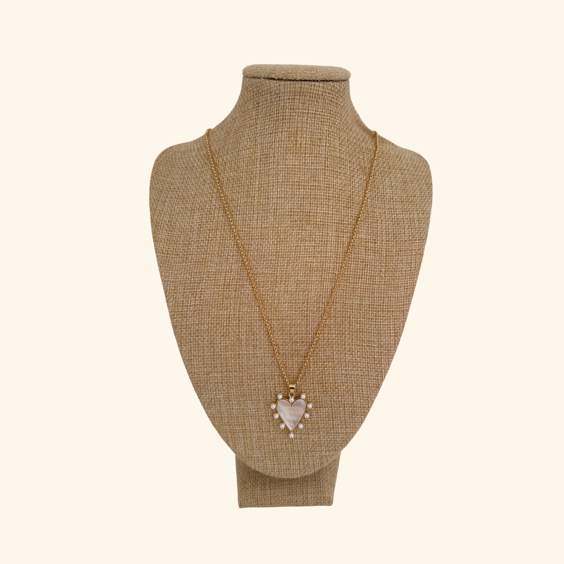 Pearl Heart Pendant Necklace
