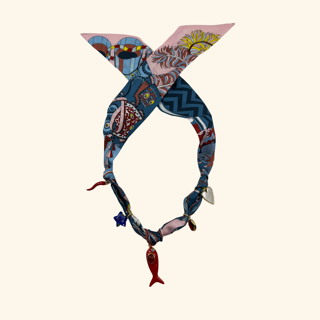 La Vie en Rouge Scarf Necklace