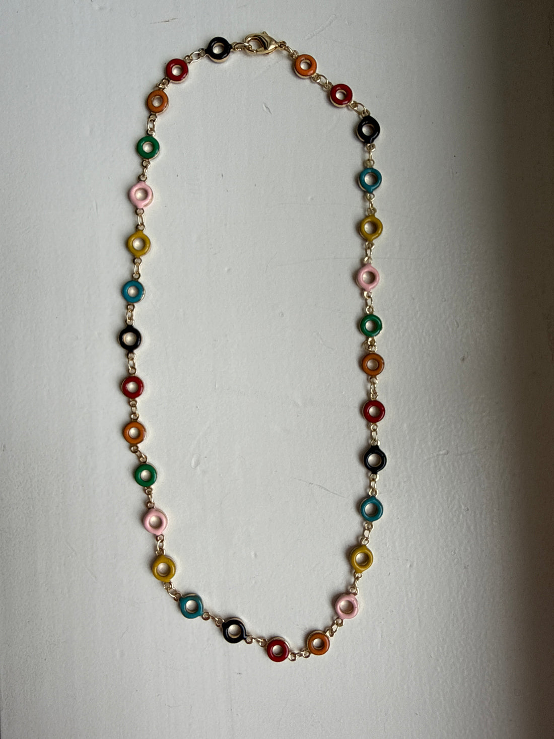 Enamel Color Circle Necklace