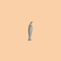 Minimal Pearly Fish Charm