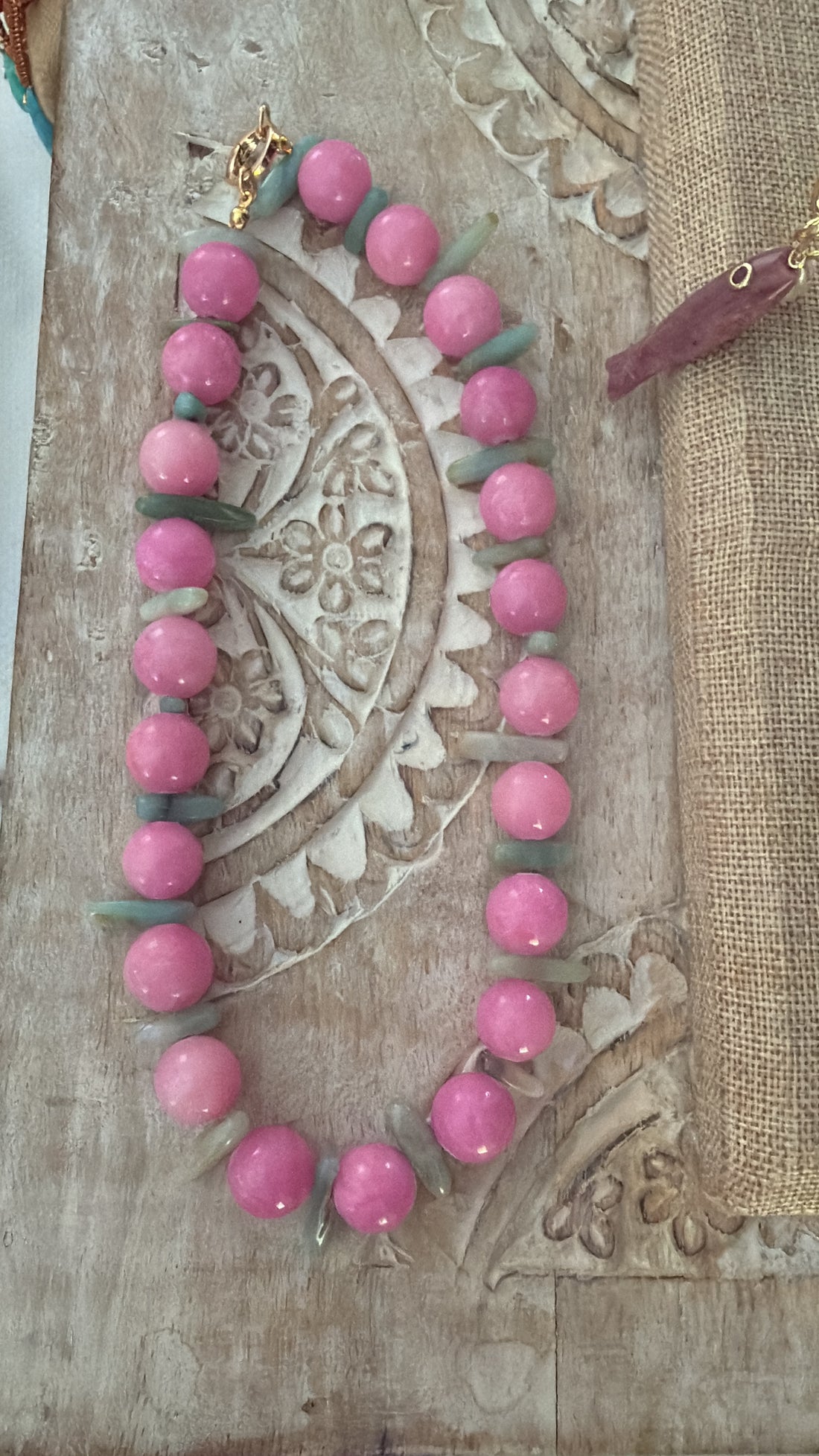 Miami Pink gumball necklace