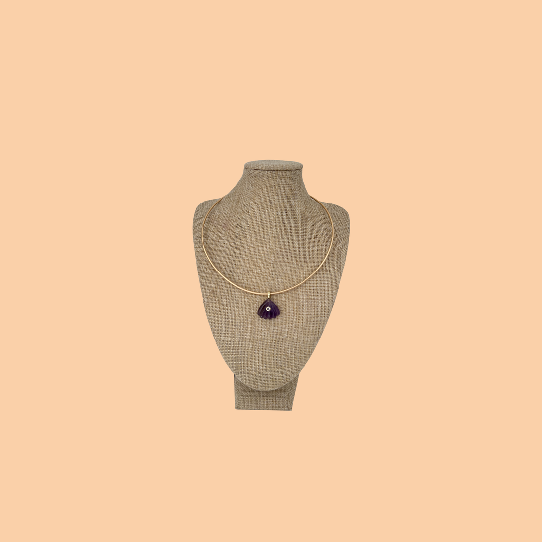 Amethyst Scallop Shell Charm