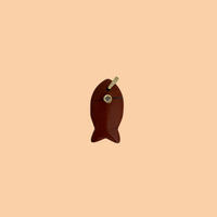 Mahogany Fish Talisman Charm