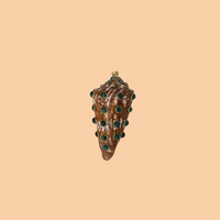 Giant Emerald Studded Conch Pendant