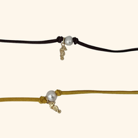 Seahorse & Pearl Suede Rope Necklace