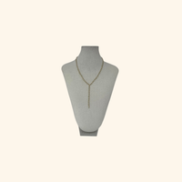 Light Green Tassels Lariat Necklace