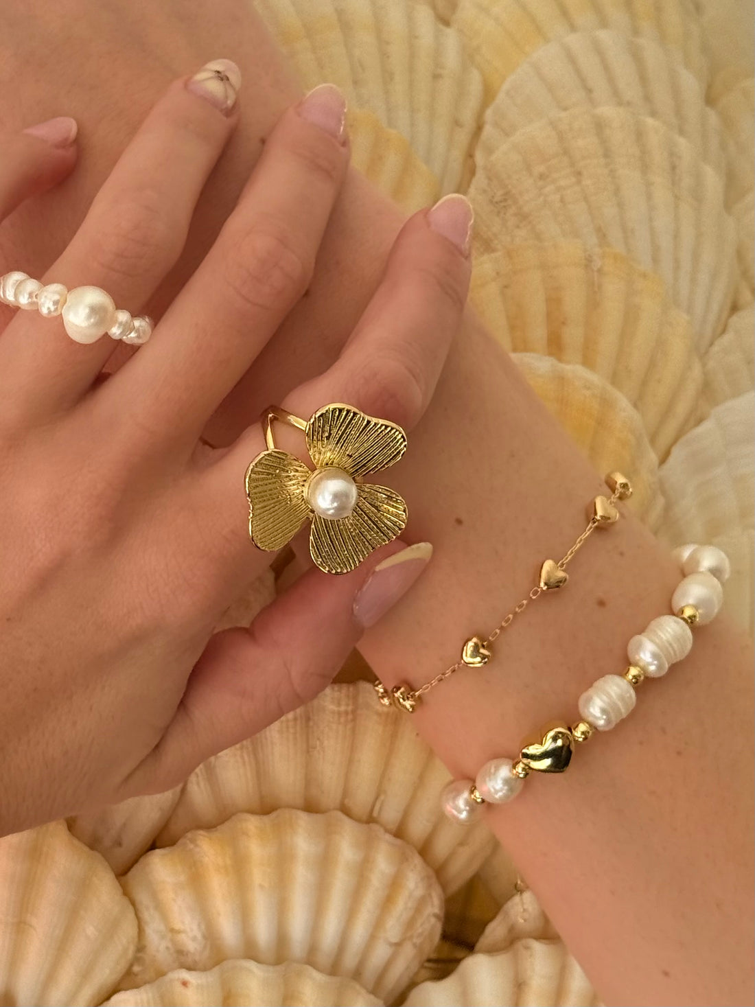 Flower Pearl Ring