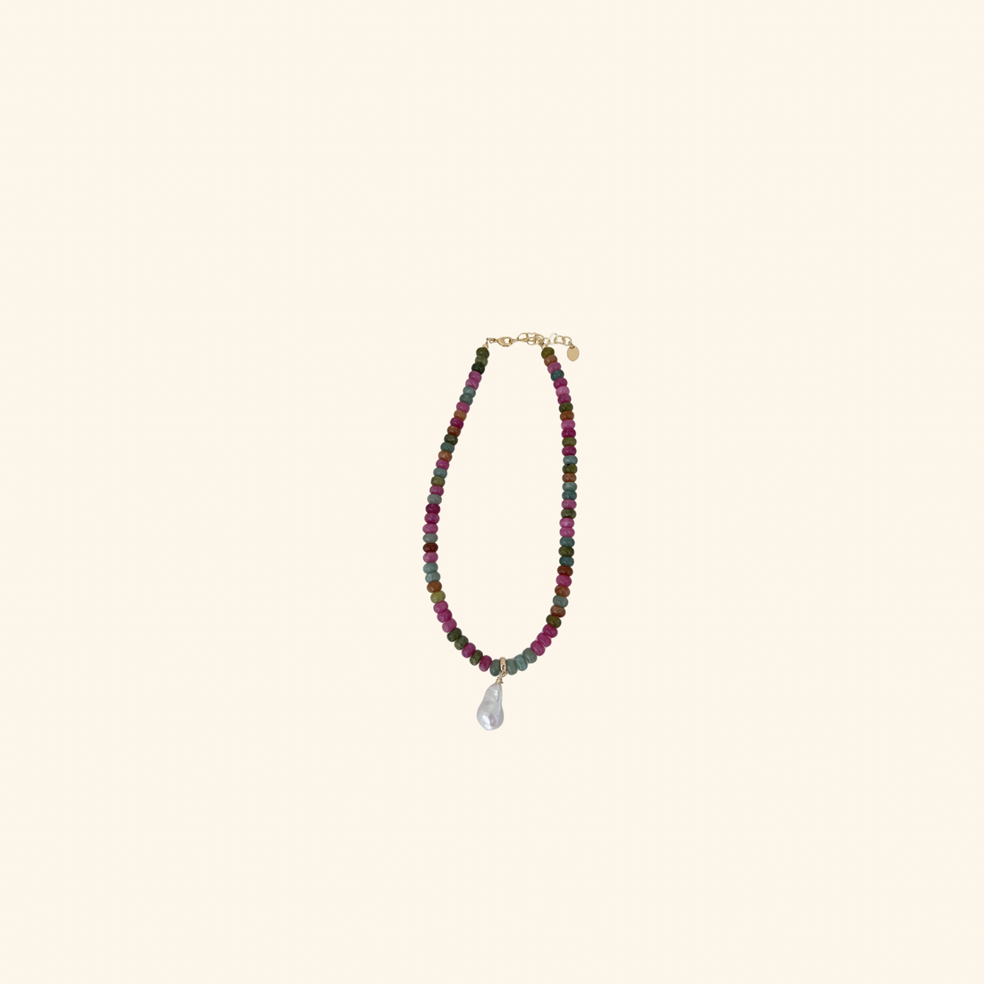 Baroque Pearl & Colorful Beaded Necklace