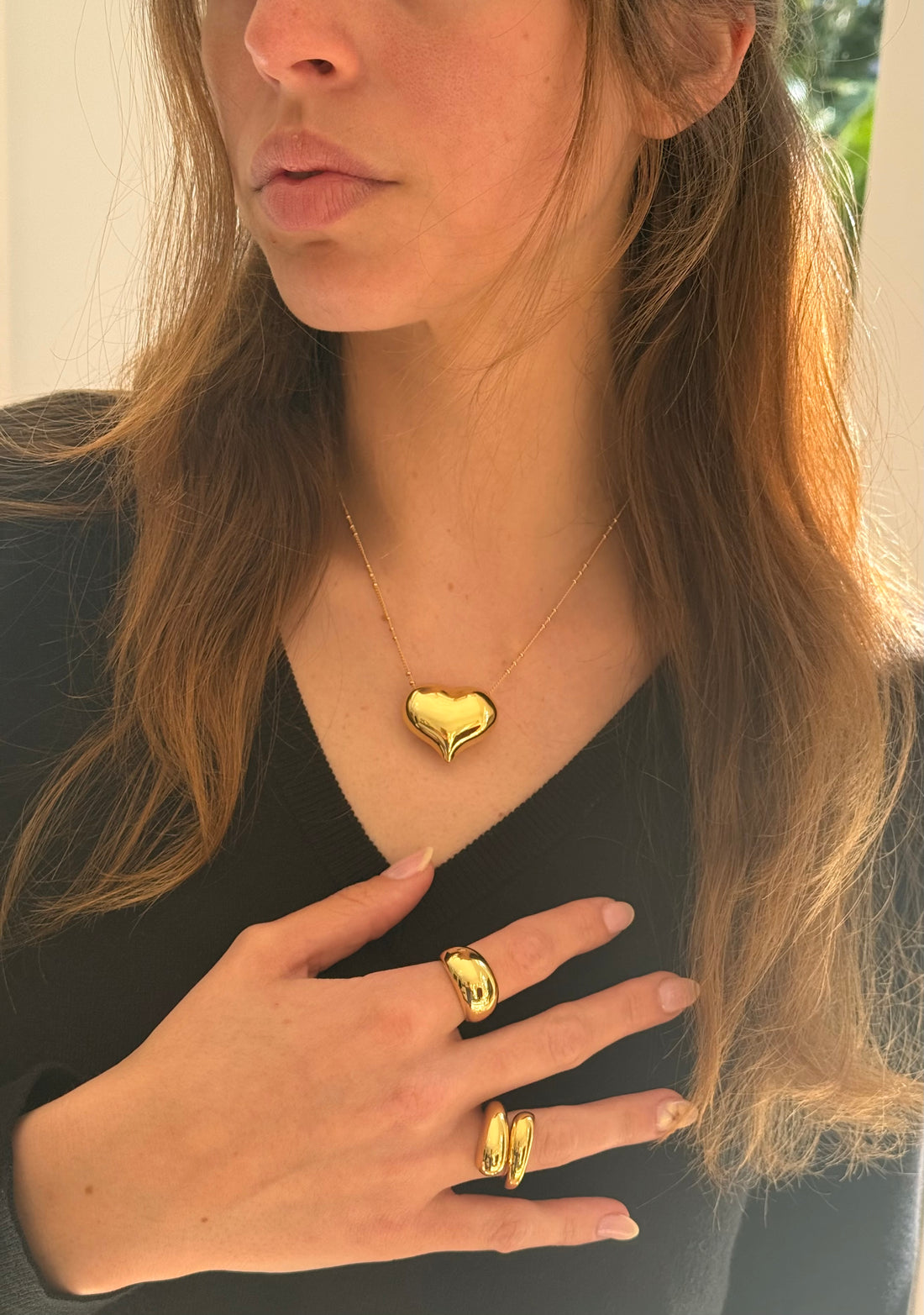Bold & Gold Heart Necklace