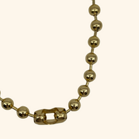 Gold Ball Link Necklace