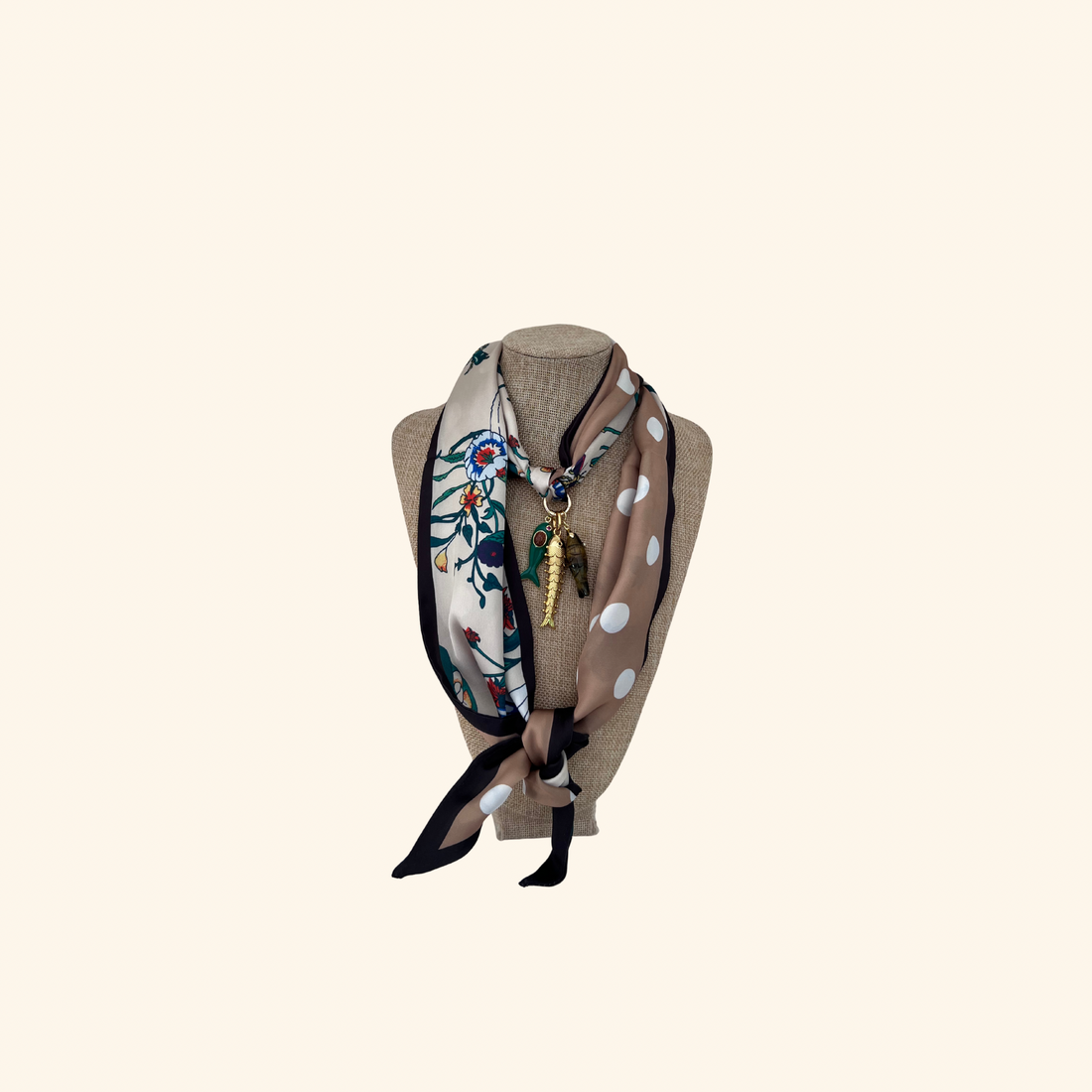 Trois Poissons Scarf Necklace