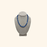 Navy and Aqua Beach Beads Necklace