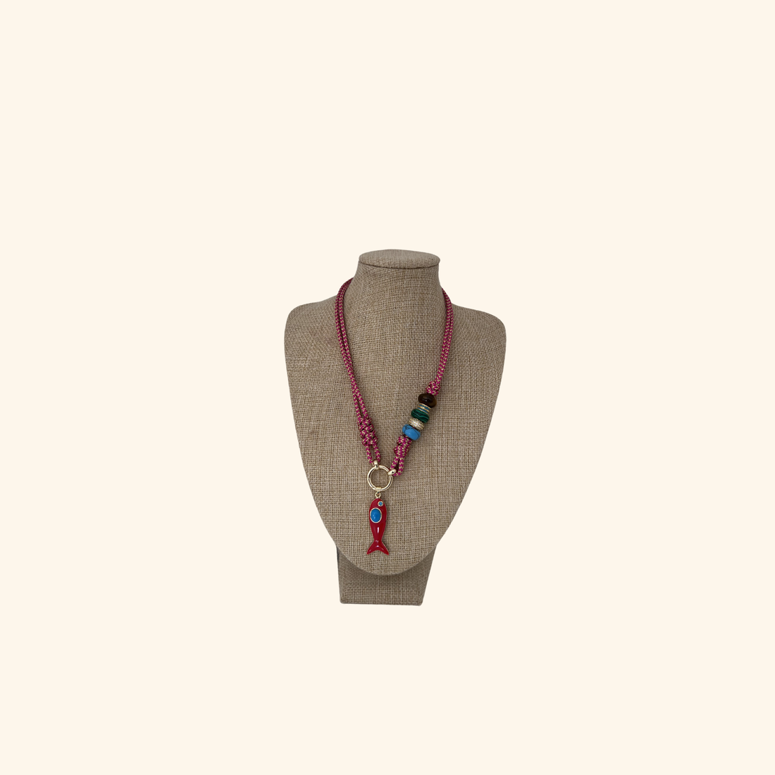 Laguna Beaded Marine Rope Necklace