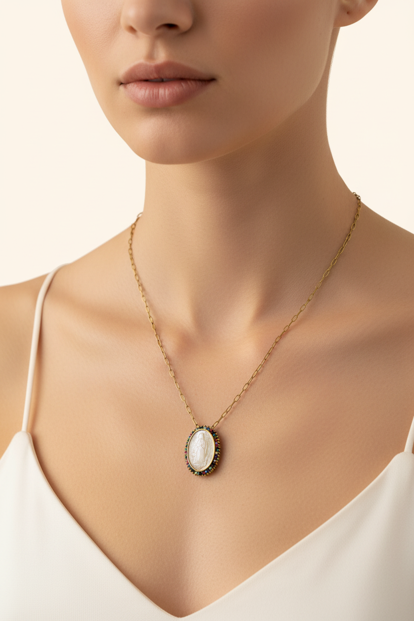 Guadalupe Mother-of-Pearl Necklace