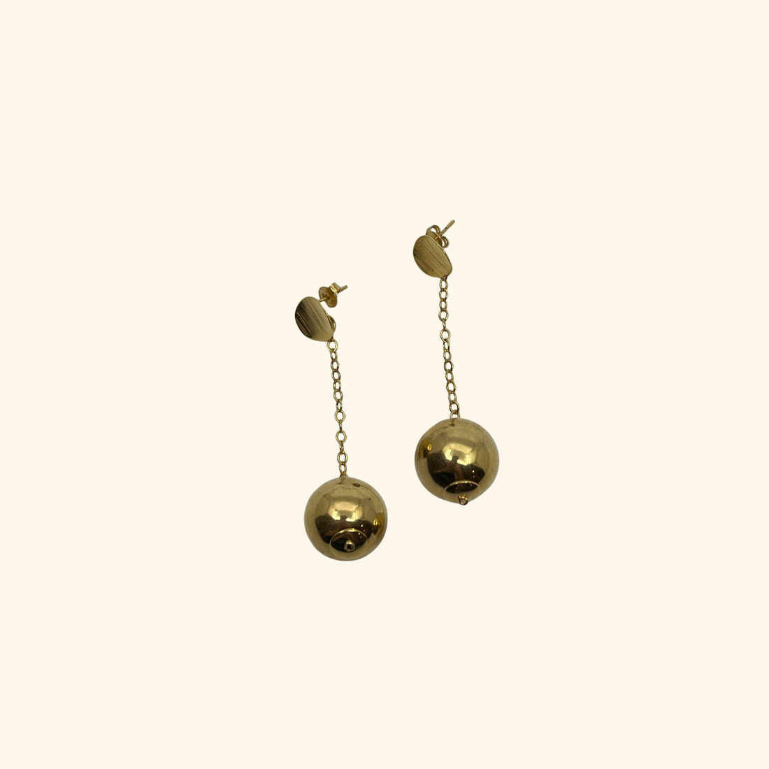 Gold Ball Chain Earrings