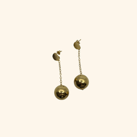 Gold Ball Chain Earrings