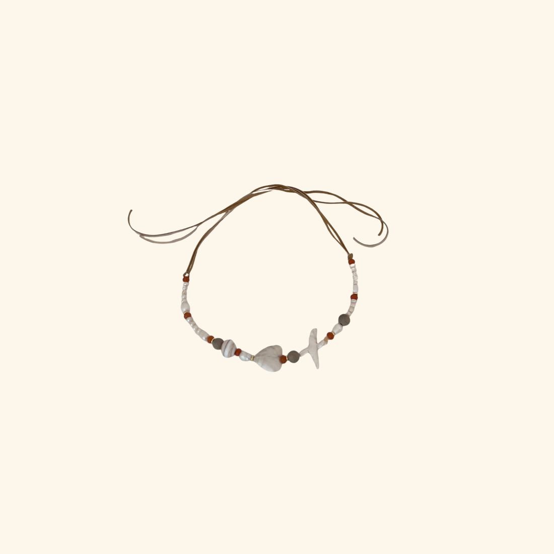Pearl Cross and Shell Heart Bikini Belt