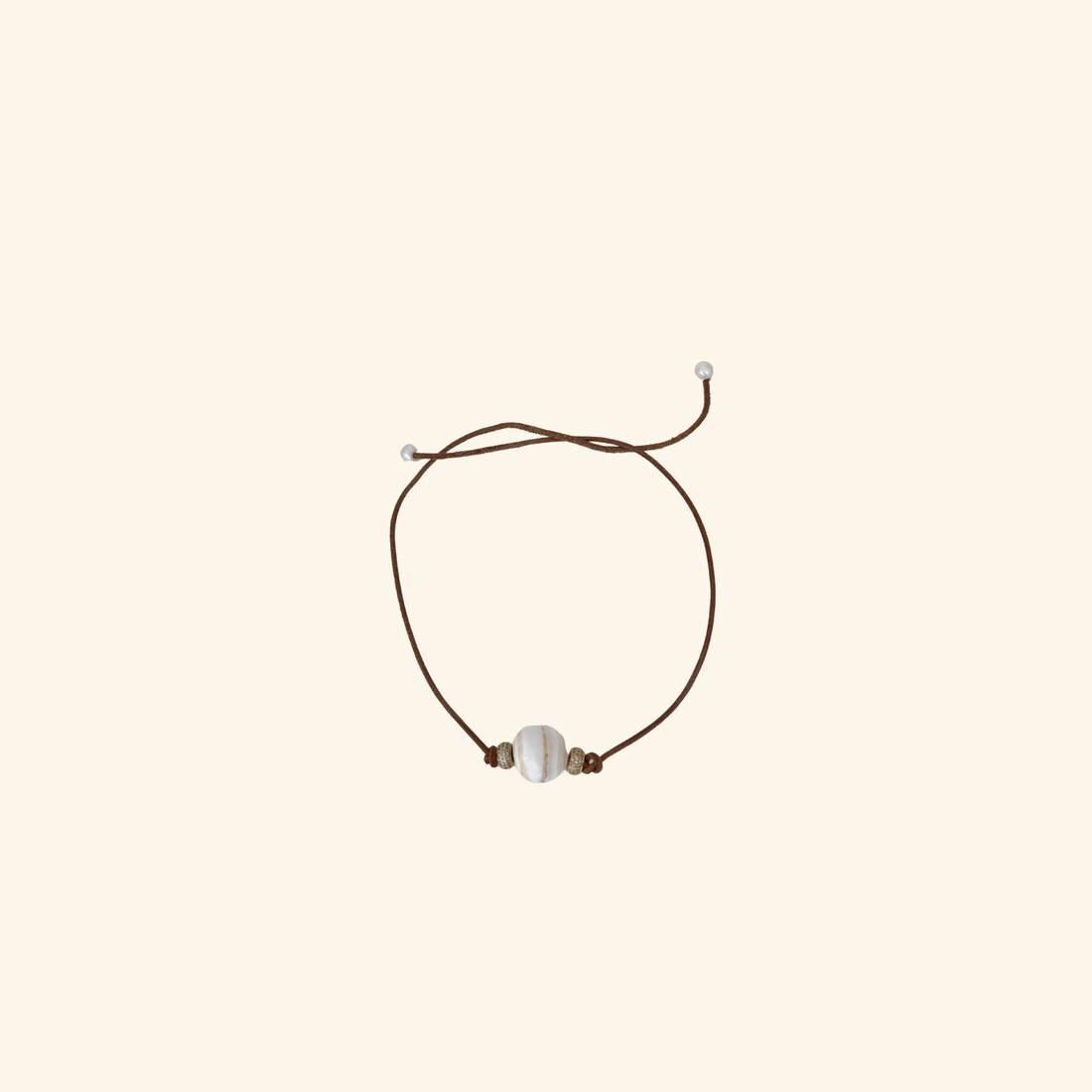 Conch Bead Suede Rope Necklace