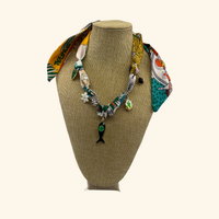 Jamaican Sea Scarf Necklace