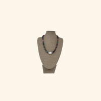 Baroque Pearl Rainbow Disc Necklace
