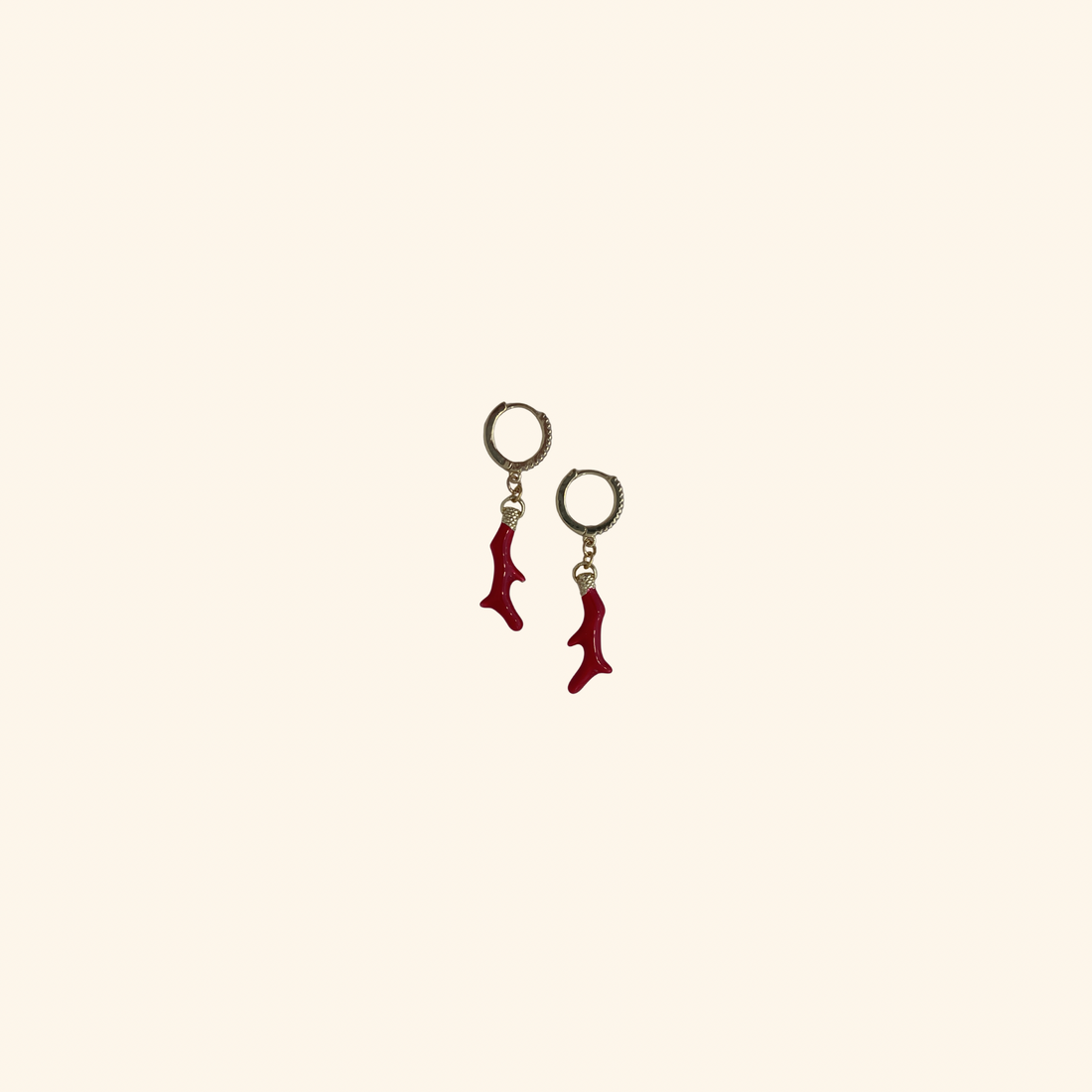 Red Coral Earrings
