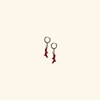Red Coral Earrings