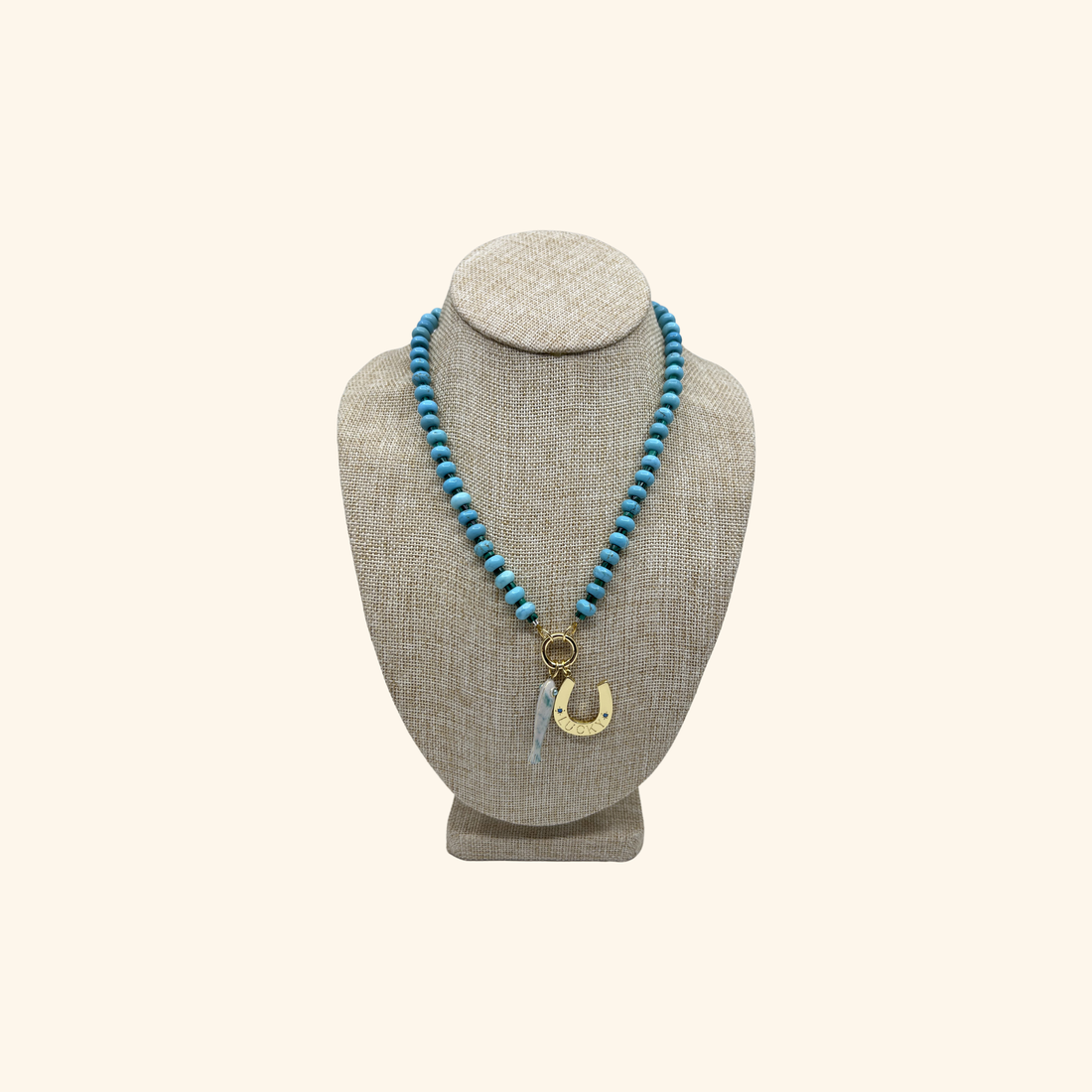 Verde & Azure Laguna Beach Beads Charm Necklace