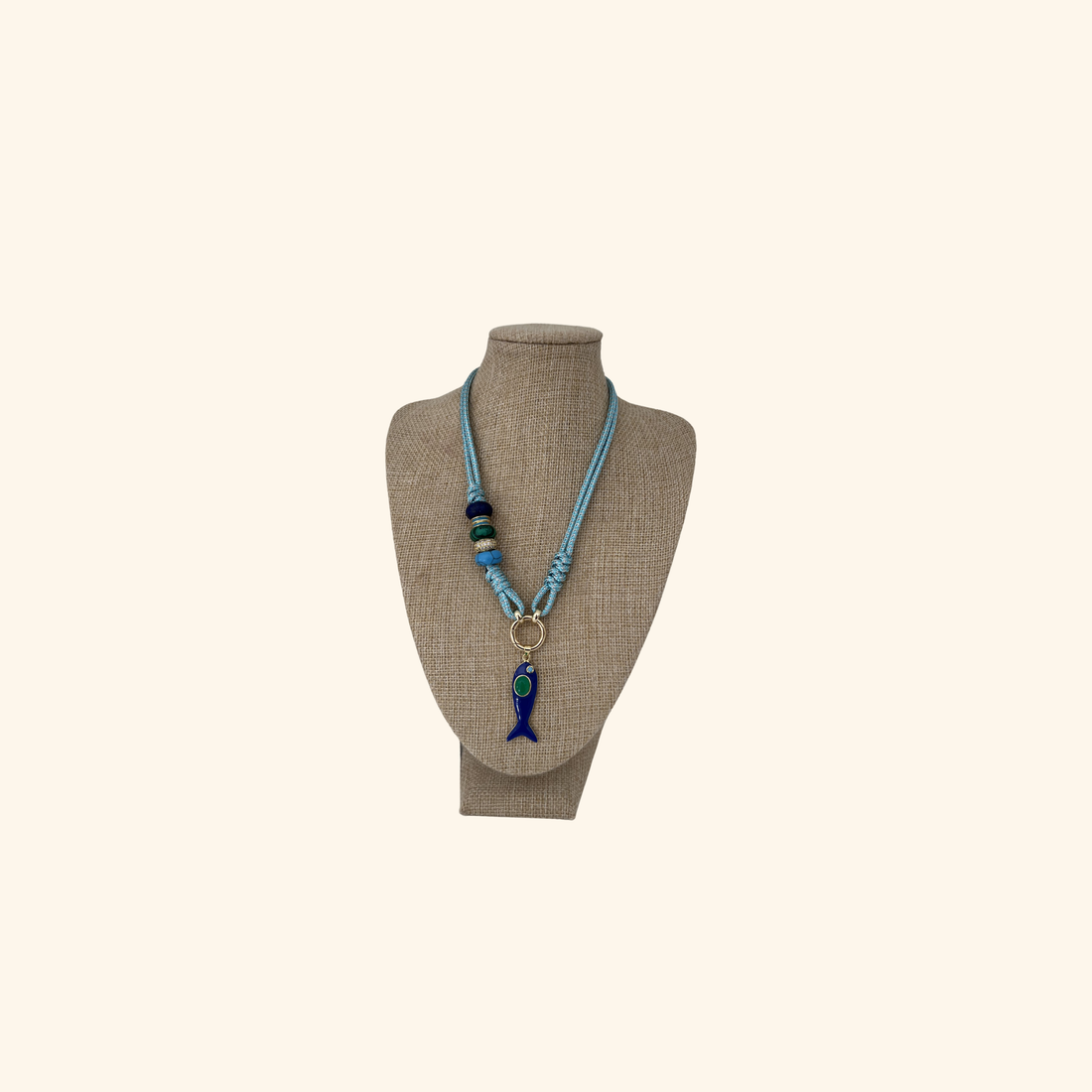 Laguna Beaded Marine Rope Necklace