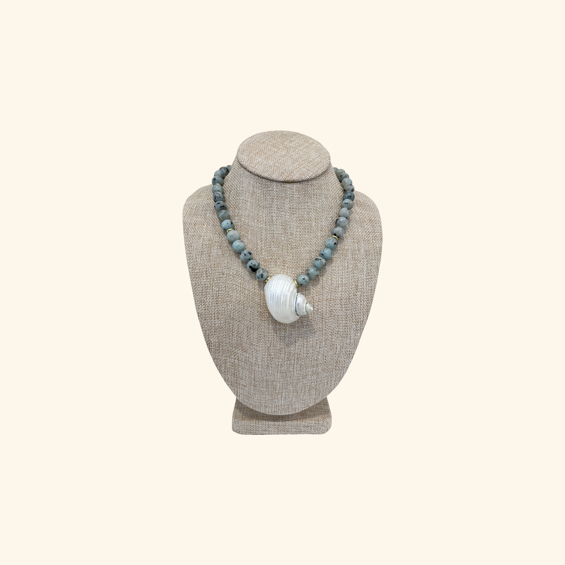 Tidal Shell Jasper Beach Beads Necklace