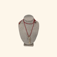 Fish & Diamond Square Rope Necklace