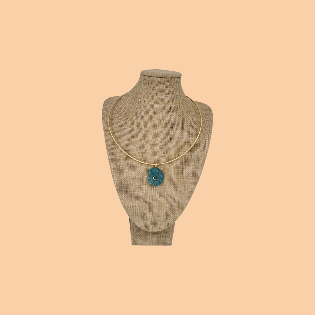 Amazonite Scallop Shell Charm