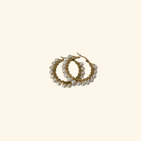 Pearl Hoop Earrings