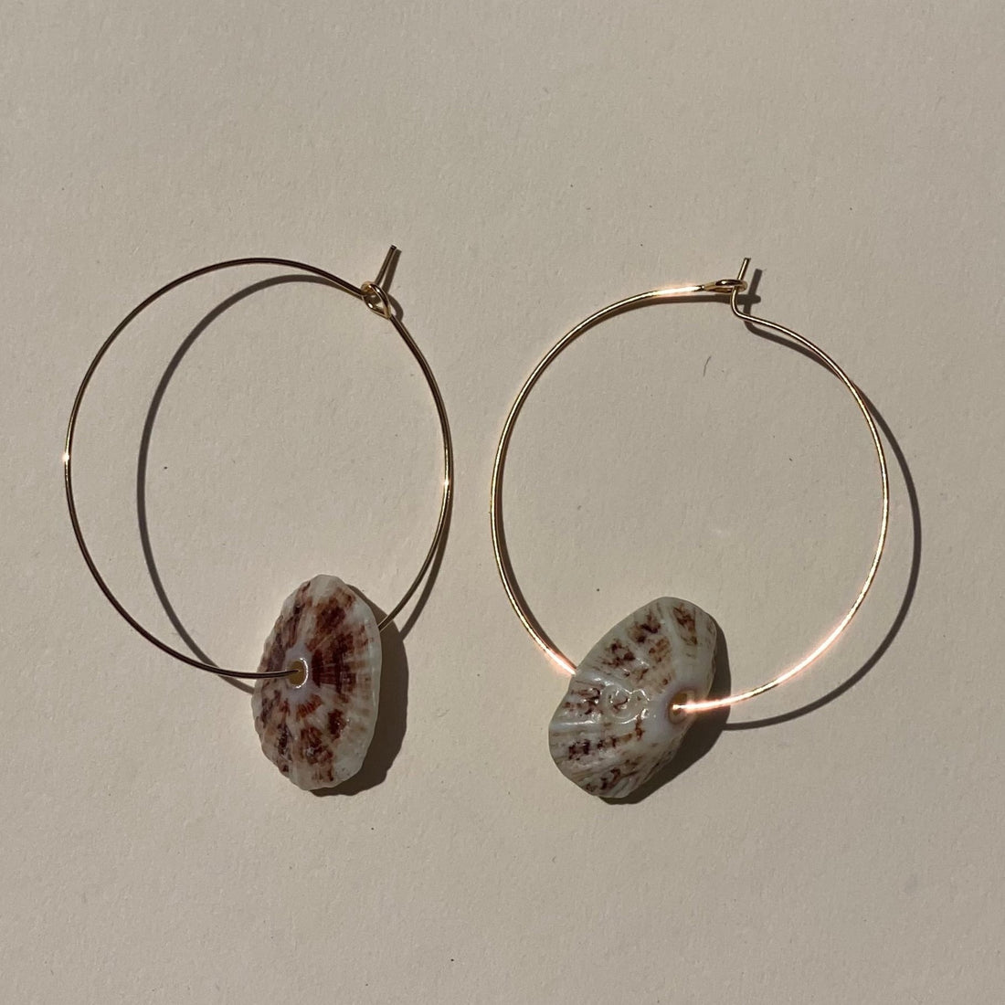 St. Barth Shell Hoop Earrings- Gouverneur Shop MCHARMS