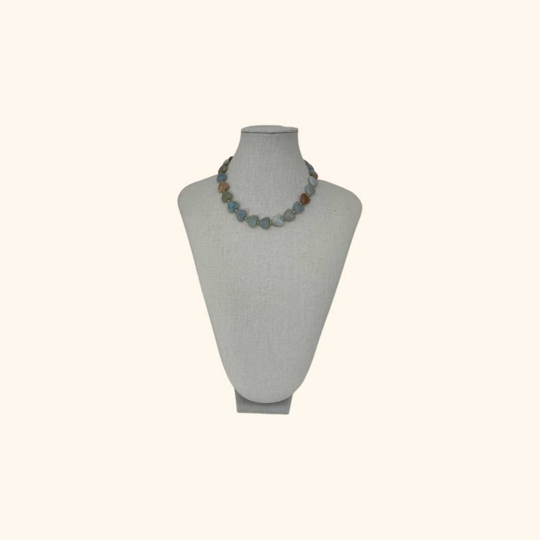 Light Green Heart Stone Necklace