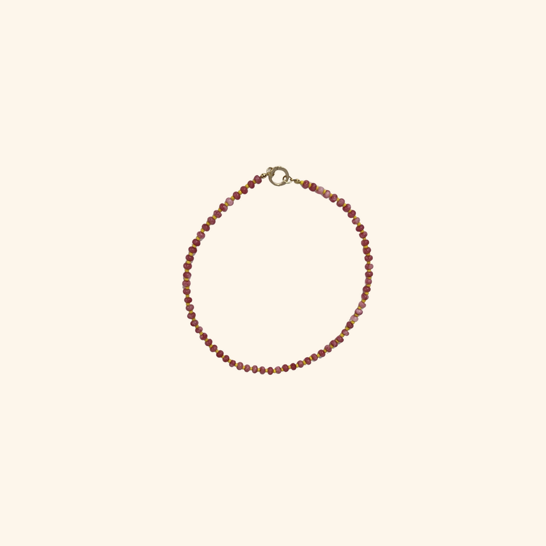 Pink & Yellow Beaded Necklace
