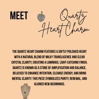 Quartz Heart Charm