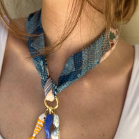 Poisson Jaune de Perle Scarf Necklace