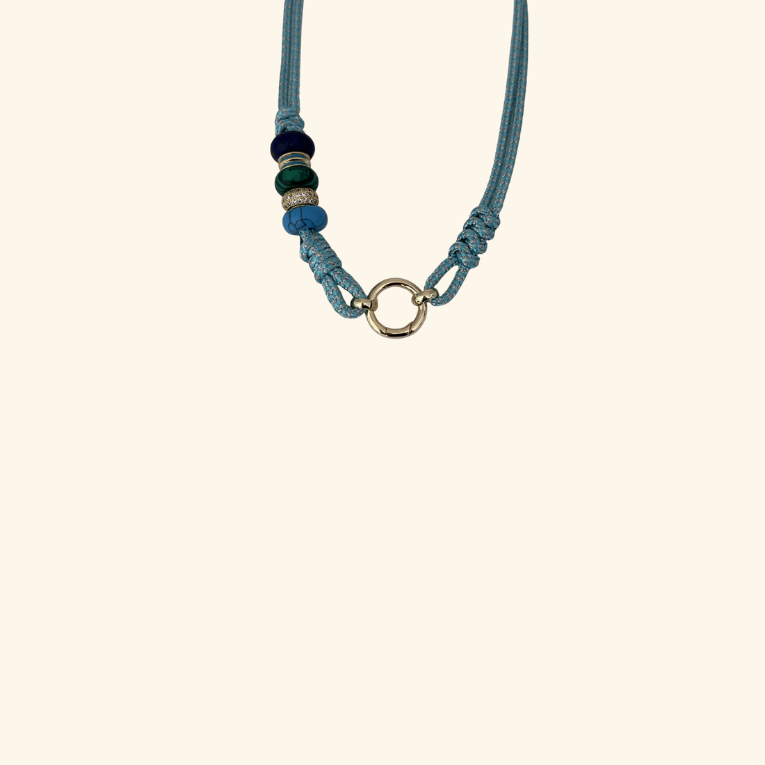 Laguna Beaded Marine Rope Necklace