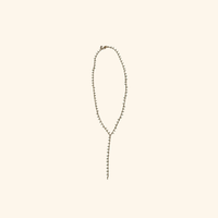 Light Green Tassels Lariat Necklace